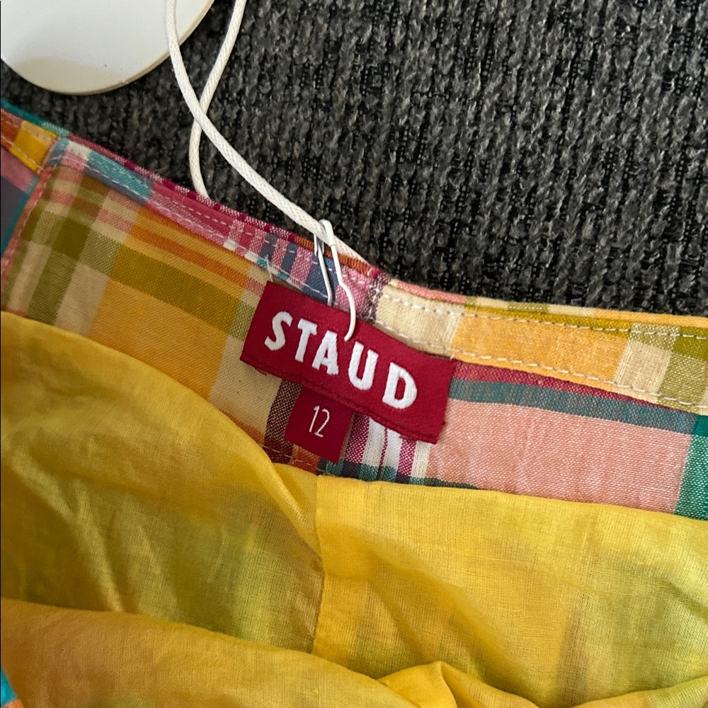 STAUD Multicolor Plaid Halter Top and Skirt - Picture 4 of 6